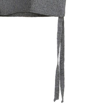 YECCA VECCA ZIPニットビスチェ Silver