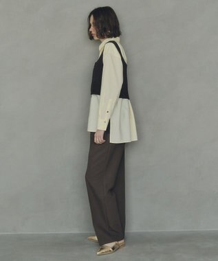 YECCA VECCA ZIPニットビスチェ Brown