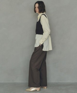 YECCA VECCA ZIPニットビスチェ Brown