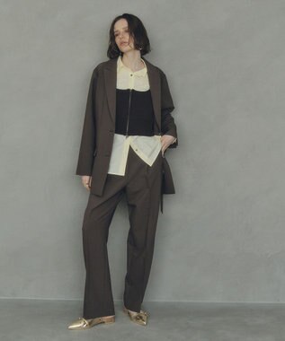 YECCA VECCA ZIPニットビスチェ Brown