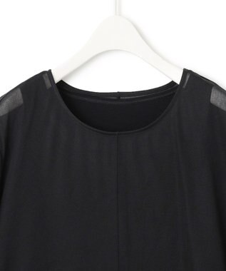 ICB 【洗える】シアージャージ カットソー ブラック系