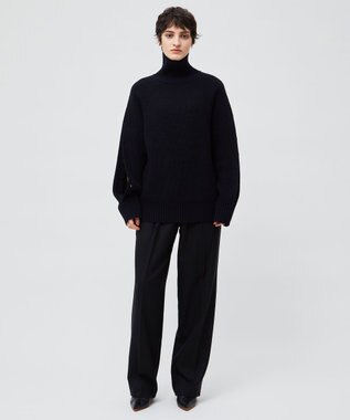 BEIGE， TERNES / フロントジップワイドパンツ Black