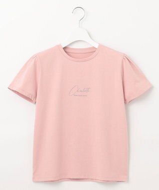Feroux スクリプトプリント Tシャツ ピンク系