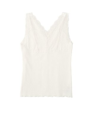 earth music&ecology 前後２ＷＡＹレースタンクトップ Ivory