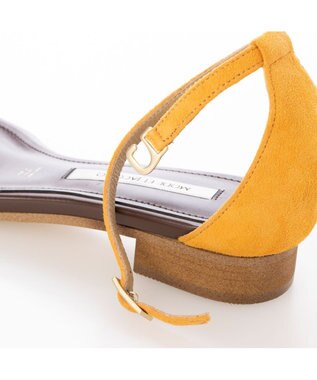 MODE ET JACOMO <MODE ET JACOMO>スリムストラップフラットサンダル ピンクスエード