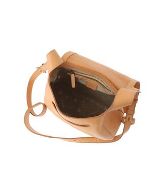 genten クオイオ　かぶせ付きショルダーバッグ ヌメベージュ