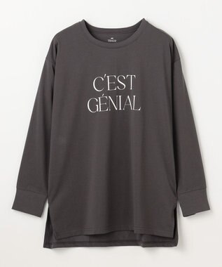 ANY ロゴロングスリーブTシャツ スレート