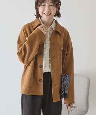 AMERICAN HOLIC スエードライクジャケット Camel