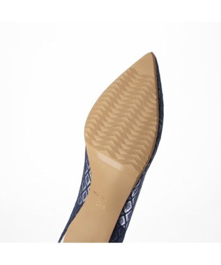 MODE ET JACOMO <carino>レースデザインパンプス ブルー