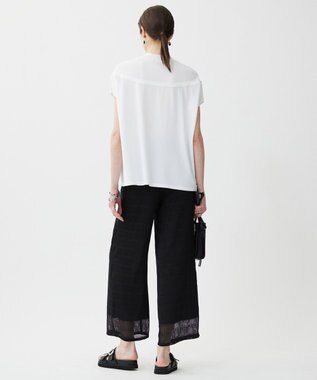 ICB L 【接触冷感・UVケア・洗える】 VIS/NYハイゲージ モックネックプルオーバー オフホワイト系