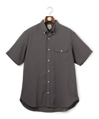 J.PRESS MEN 【KING SIZE】【遮熱 / 高通気性】ハケメパッチフラップ 半袖シャツ / B.D.