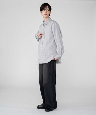 WEGO 【ユニセックス着用ITEM/MLサイズ展開】TRボウタイシャツ（LS） グレー