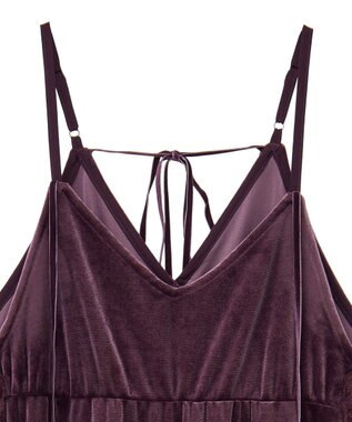 CRAFT STANDARD BOUTIQUE ベロアレース付きキャミワンピース Bordeaux