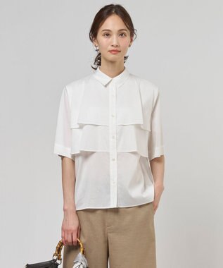 J.PRESS LADIES S 【WEB限定カラーあり・一枚で着映え】ラミーポプリン ティアード シャツ