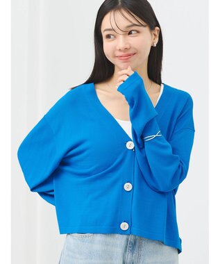 earth music&ecology ハイゲージニットカーディガン Blue