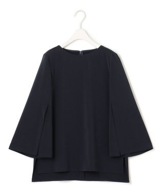 ICB 【新色追加・防シワ・速乾・洗える】Fied スリットスリーブブラウス ネイビー系