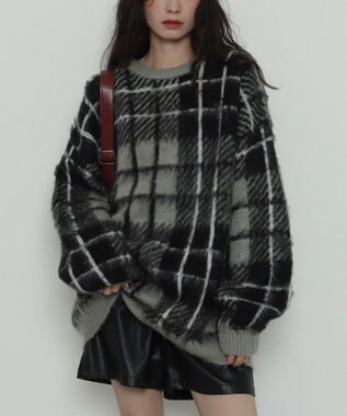 WEGO 【2025年秋冬新作】シャギーパターンニットBIGプルオーバー
