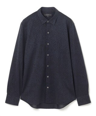 JOSEPH HOMME バークジャガードジャージー   レギュラーカラーシャツ ネイビー系