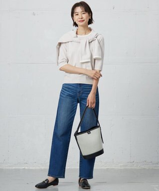 J.PRESS LADIES L 【洗える・ニットセット】TRIM TWIN ニット ベージュ×オフ系