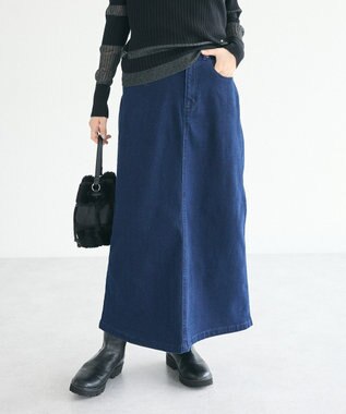 CRAFT STANDARD BOUTIQUE 裏起毛デニムＡラインスカート Indigo