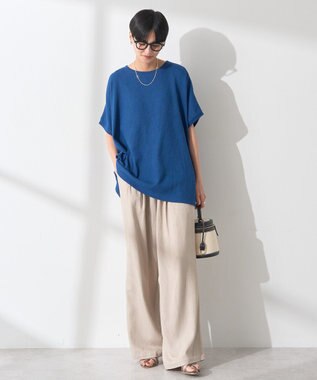 AMERICAN HOLIC ワッフルＡラインプルオーバー Blue