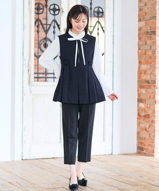 Feroux ペプラム タックジレ ネイビー系