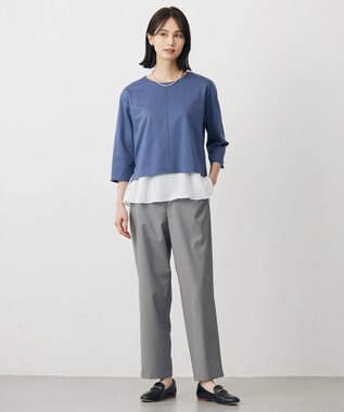 J.PRESS LADIES S コンパクトポンチ カットソー ダルブルー系