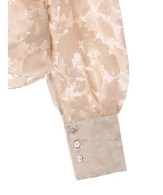 Green Parks AnriettMusee 花柄オパールシャーリングブラウス Beige