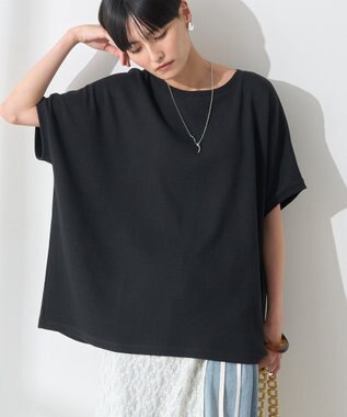 AMERICAN HOLIC ワッフルＡラインプルオーバー Black