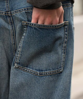 WEGO 【ユニセックス着用ITEM/SMLサイズ展開】エクストラバギーデニムパンツ デニム中濃加工色