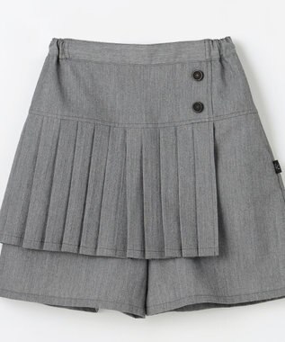 組曲 KIDS 【110-140㎝】プリーツ ショートパンツ グレー