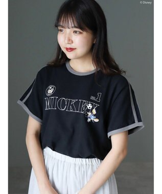 AMERICAN HOLIC ラインＴシャツ　Ｂｌａｃｋ／Ｄｉｓｎｅｙ Black