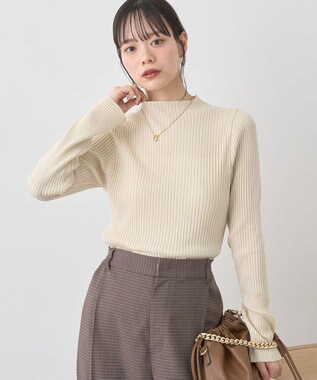 earth music&ecology ハイネックリブニットプルオーバー