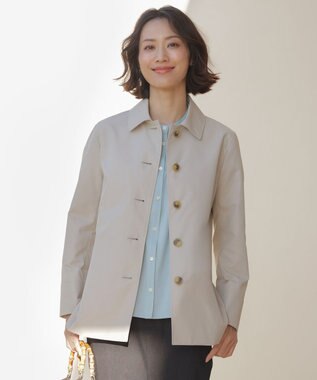 J.PRESS LADIES S ドライストレッチ ショート ステンカラー コート