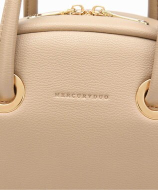 style code 【MERCURYDUO/マーキュリーデュオ】メタルアイレット　ミニボストン ベージュ
