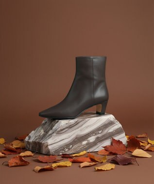 APOM イタリアンカーフ サイドジップアンクルブーツ 45 グレー