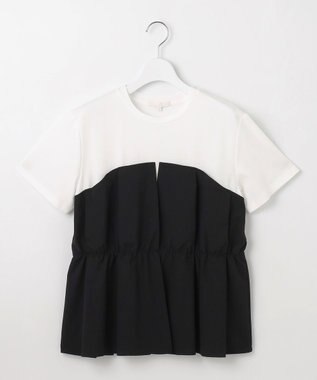 自由区 【洗える】ビスチェコンビ Tシャツ オフ×ブラック