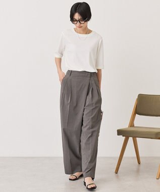 AMERICAN HOLIC シアーリブ配色プルオーバー Off White