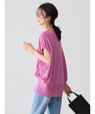 AMERICAN HOLIC 前振りニットフレンチスリーブプルオーバー Pink