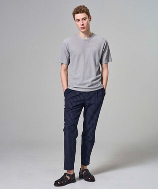 JOSEPH HOMME 【新色追加】メランジクロスジャージー　クルーネックカットソー ライトグレー系