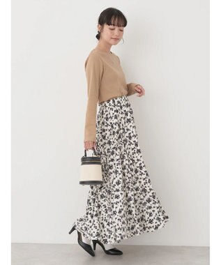 earth music&ecology 細リブＴＥＥ Beige