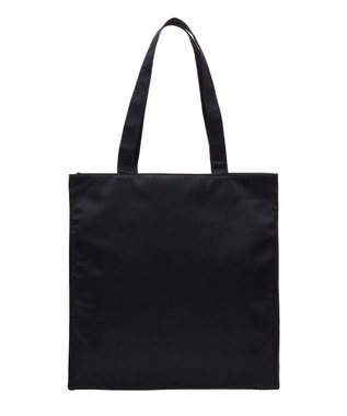 Maison de FLEUR サテンパールブランドロゴ刺繍トートバッグ Black