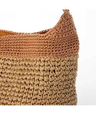 UNBILLION cachecache 切り替え編みワンハンドル2wayミニトート オレンジ