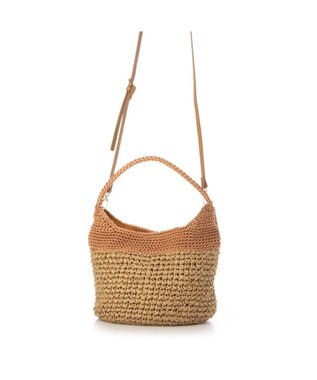 UNBILLION cachecache 切り替え編みワンハンドル2wayミニトート オレンジ