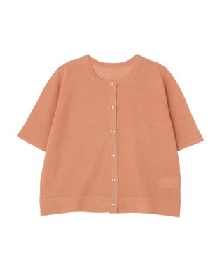 YECCA VECCA 半袖シアーカーディガン Salmon Pink