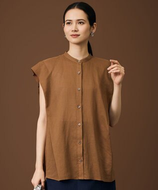 自由区 【WEB限定カラーあり】シアーラミーローンバンドカラー ブラウス