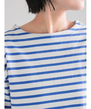 Te chichi ショルダー釦ボーダーカットソー ブルー