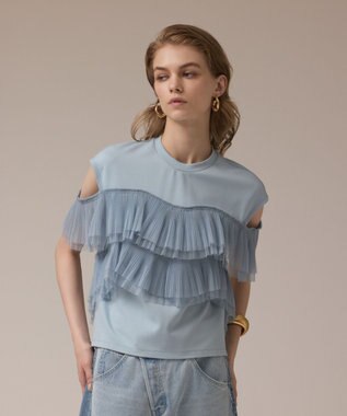 プリーツチュールカットトップ