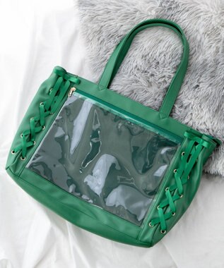 WEGO 【痛バ＆推し活】レースアップ痛バッグL グリーン