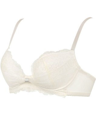 WACOAL 【ファーストリボンブラ】 ブラジャー 【若い世代の体型特徴を考えた設計仕様】 きれいな谷間をメイクしてキープ まるみのあるシルエット レディース BRB409 /ワコール アイボリー